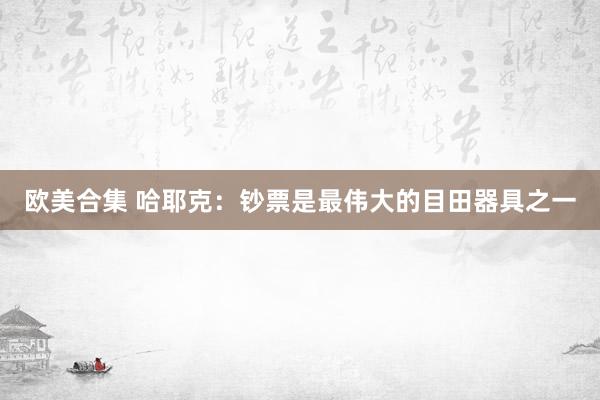 欧美合集 哈耶克：钞票是最伟大的目田器具之一