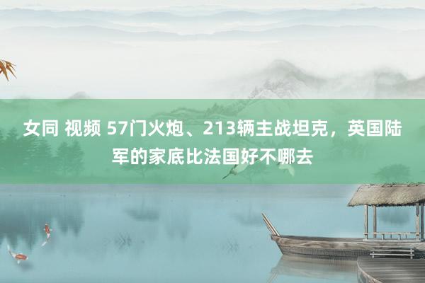女同 视频 57门火炮、213辆主战坦克，英国陆军的家底比法国好不哪去