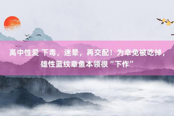 高中性爱 下毒，迷晕，再交配！为幸免被吃掉，雄性蓝纹章鱼本领